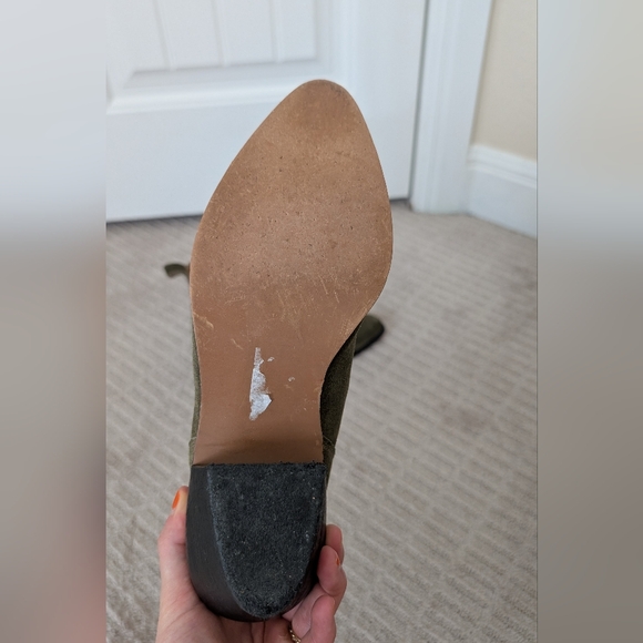 UO Green Suede Cowboy Ankle Boots 7 - Picture 4 of 11